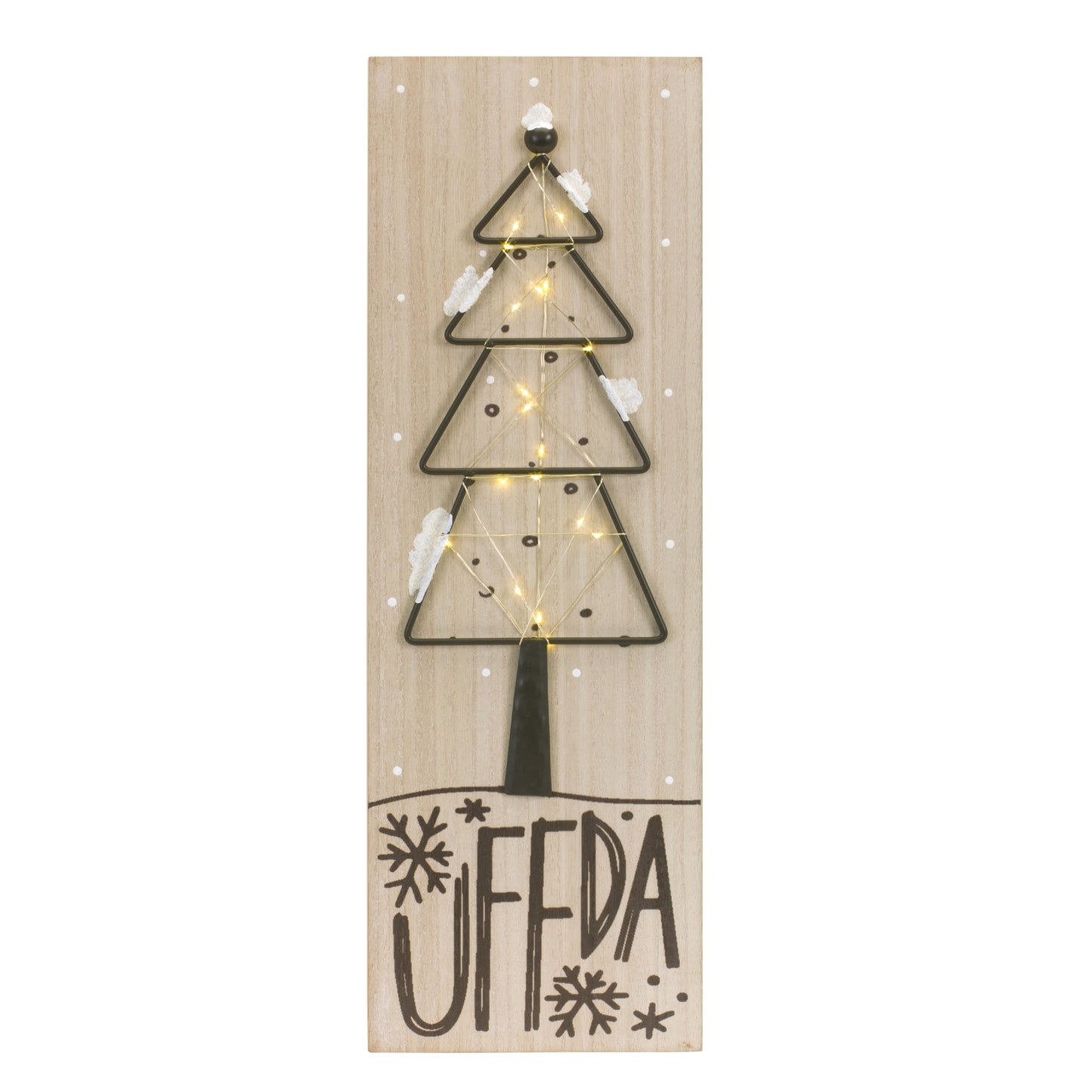 Led You Betcha And Uffda Sign (Set Of 2) 8"L x 24"H Mdf