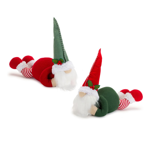Gnome Laying (Set Of 2) 14.5"L x 11"H Polyester