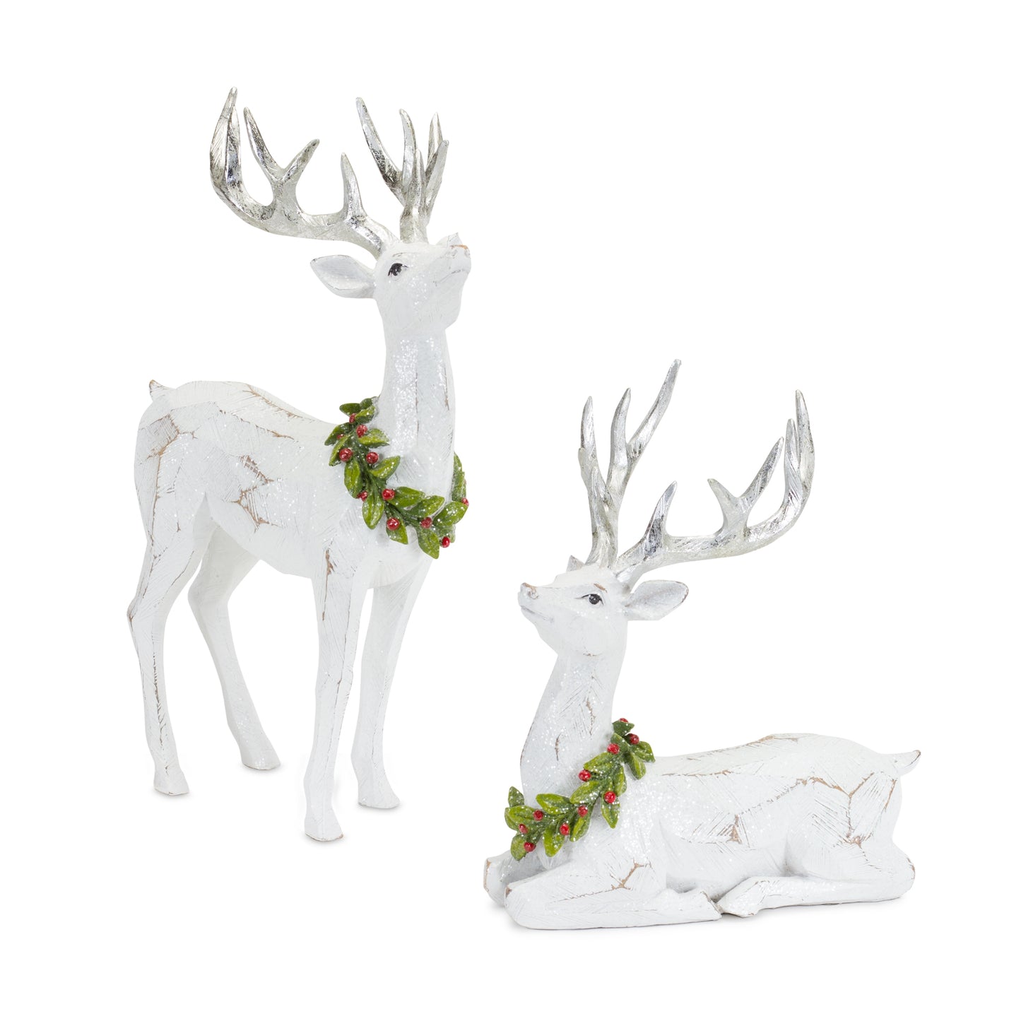 Deer (Set Of 2) 11.5"H, 15.75"H Resin