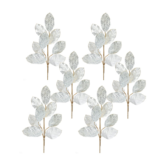 Magnolia Leaf Spray (Set Of 6) 28"H Polyester