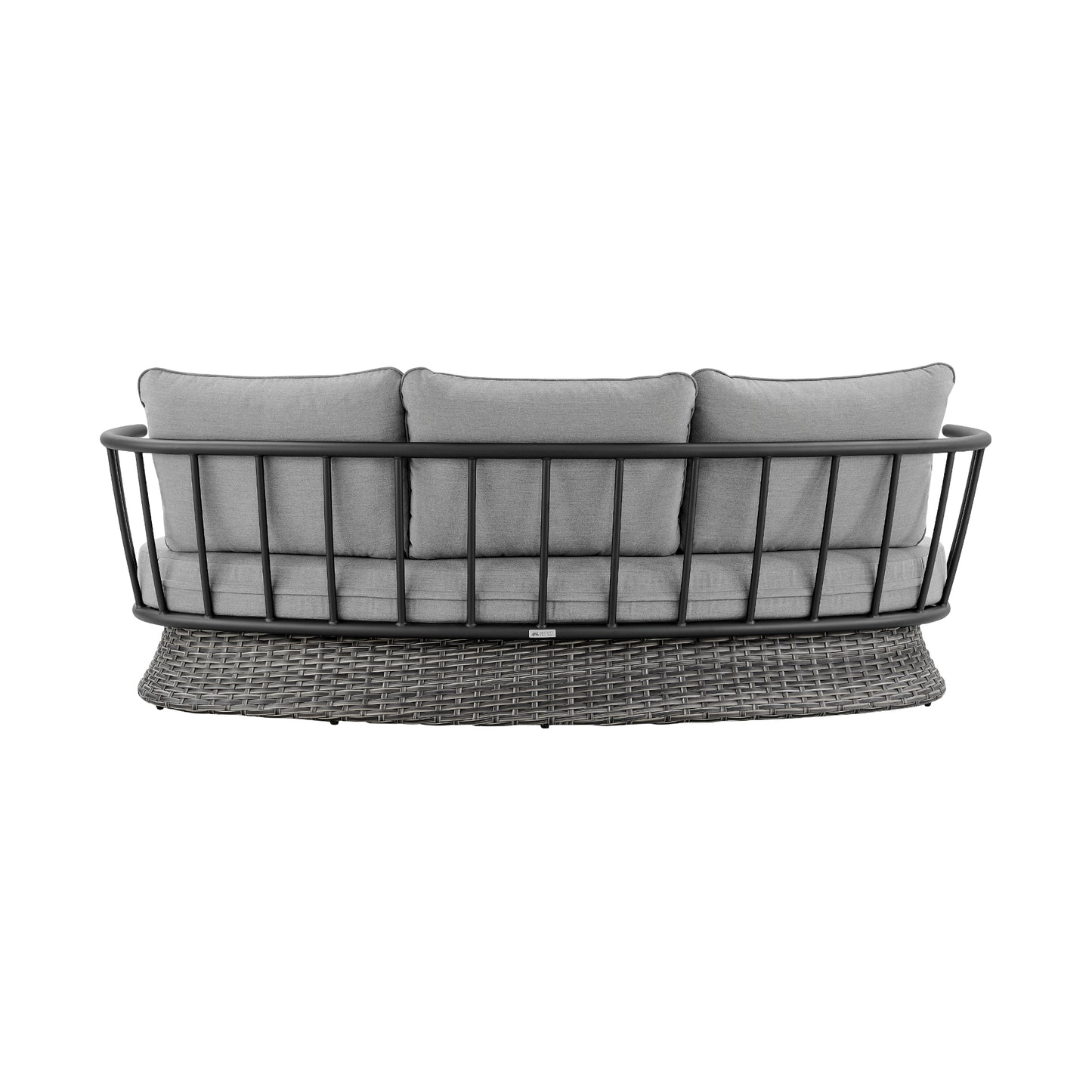 Monk 4 Piece Patio Furniture Set in Black Aluminum