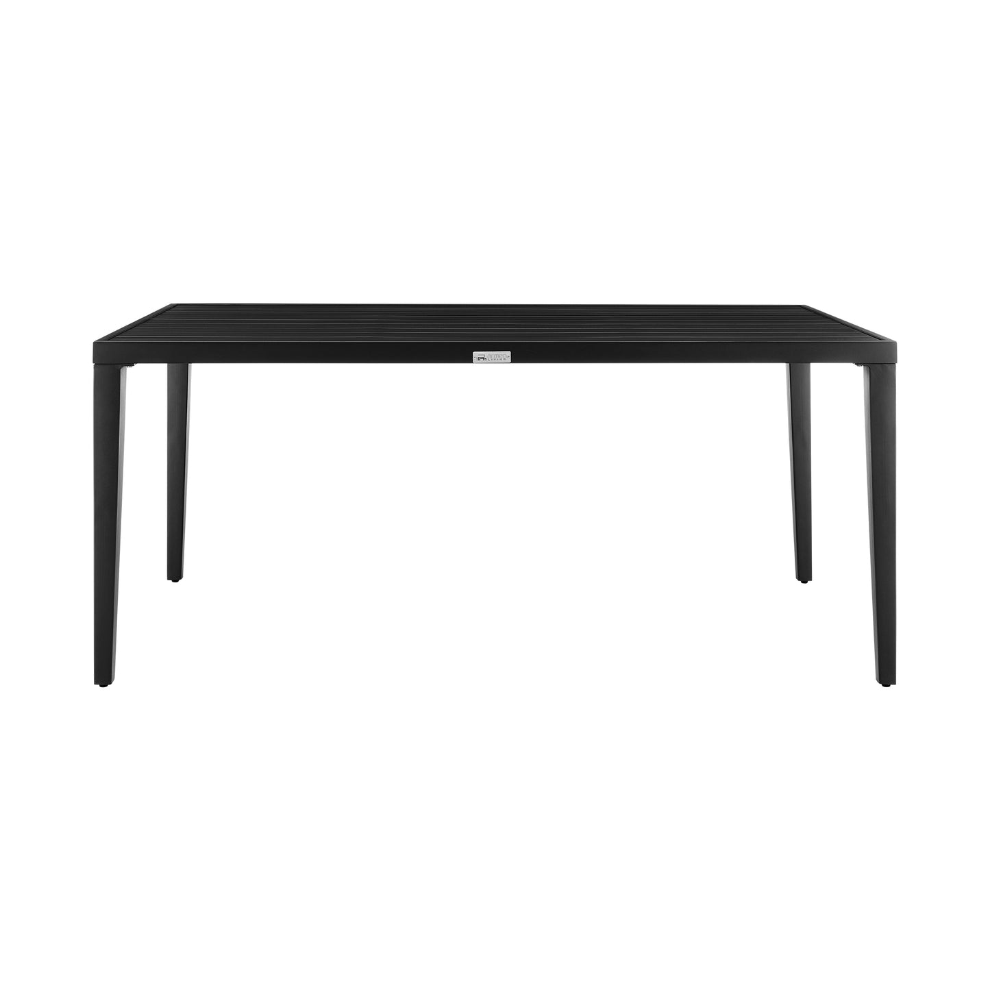 Aileen Patio 5-Piece Dining Table Set in Aluminum and Wicker with Grey Cushions