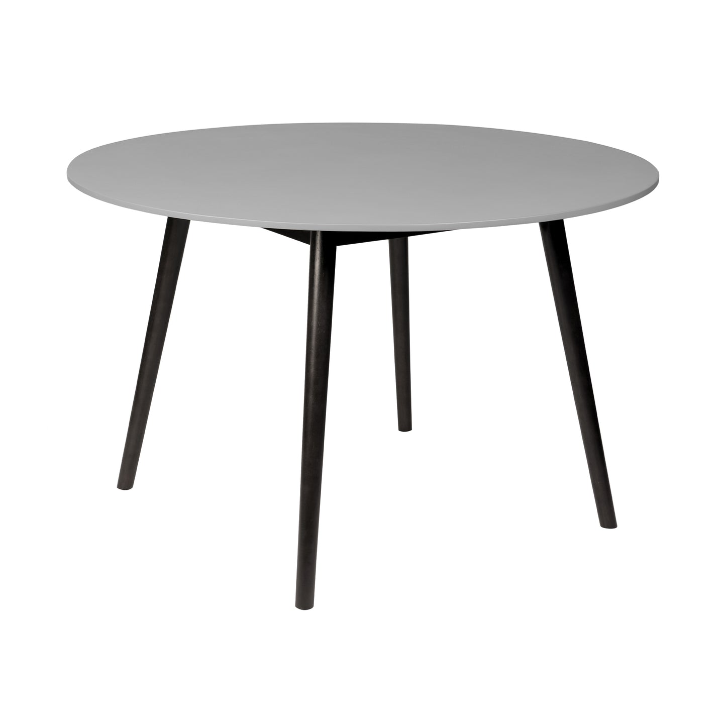Sydney and Shasta 5 Piece Patio Dining Set in Grey with Black Eucalyptus Wood