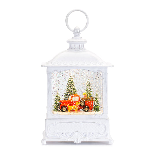 Snow Globe W/Dog And Truck 10"H Plastic 6 Hr Timer Included