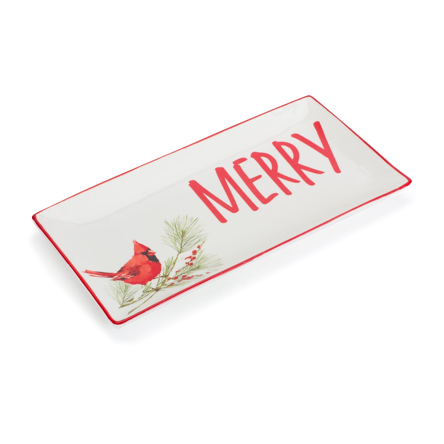 Cardinal Platter (Set Of 2) 12"L x 6.75"H Ceramic