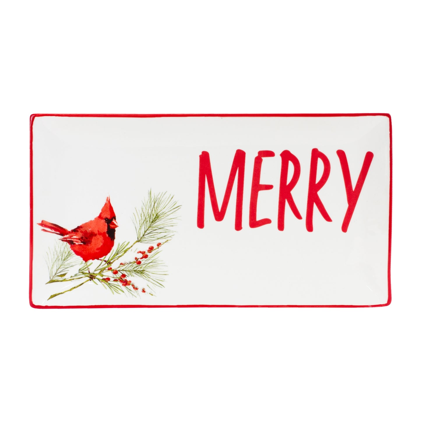 Cardinal Platter (Set Of 2) 12"L x 6.75"H Ceramic