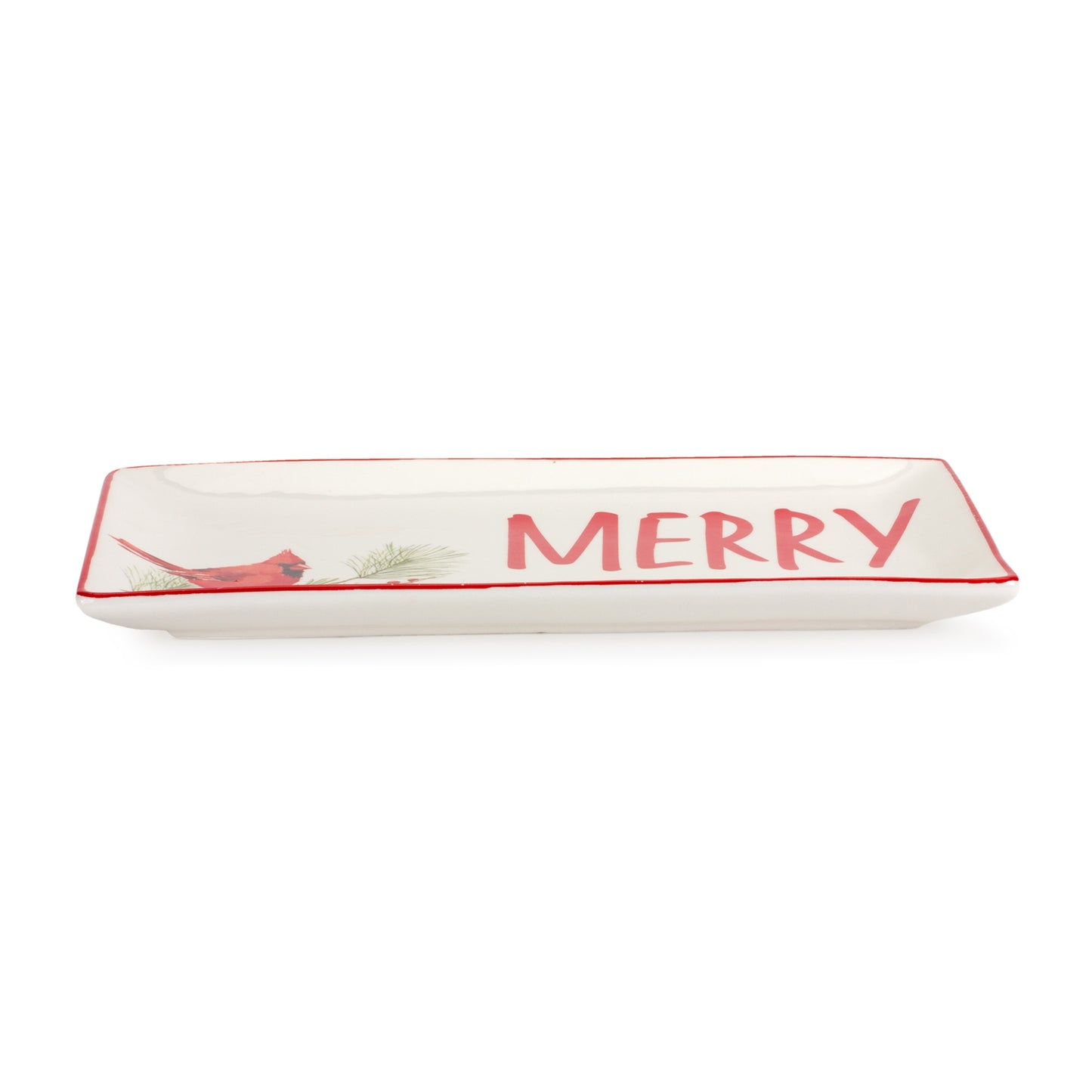 Cardinal Platter (Set Of 2) 12"L x 6.75"H Ceramic