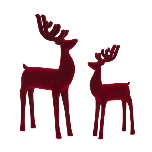 Deer (Set Of 2) 11.75"H, 14.75"H Resin