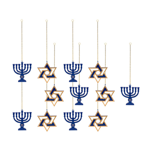 Hanukkah Ornament (Set Of 12) 4.25"H Resin