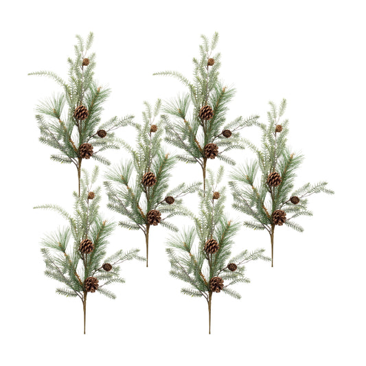 Pine Spray (Set Of 6) 30.5"H Plastic