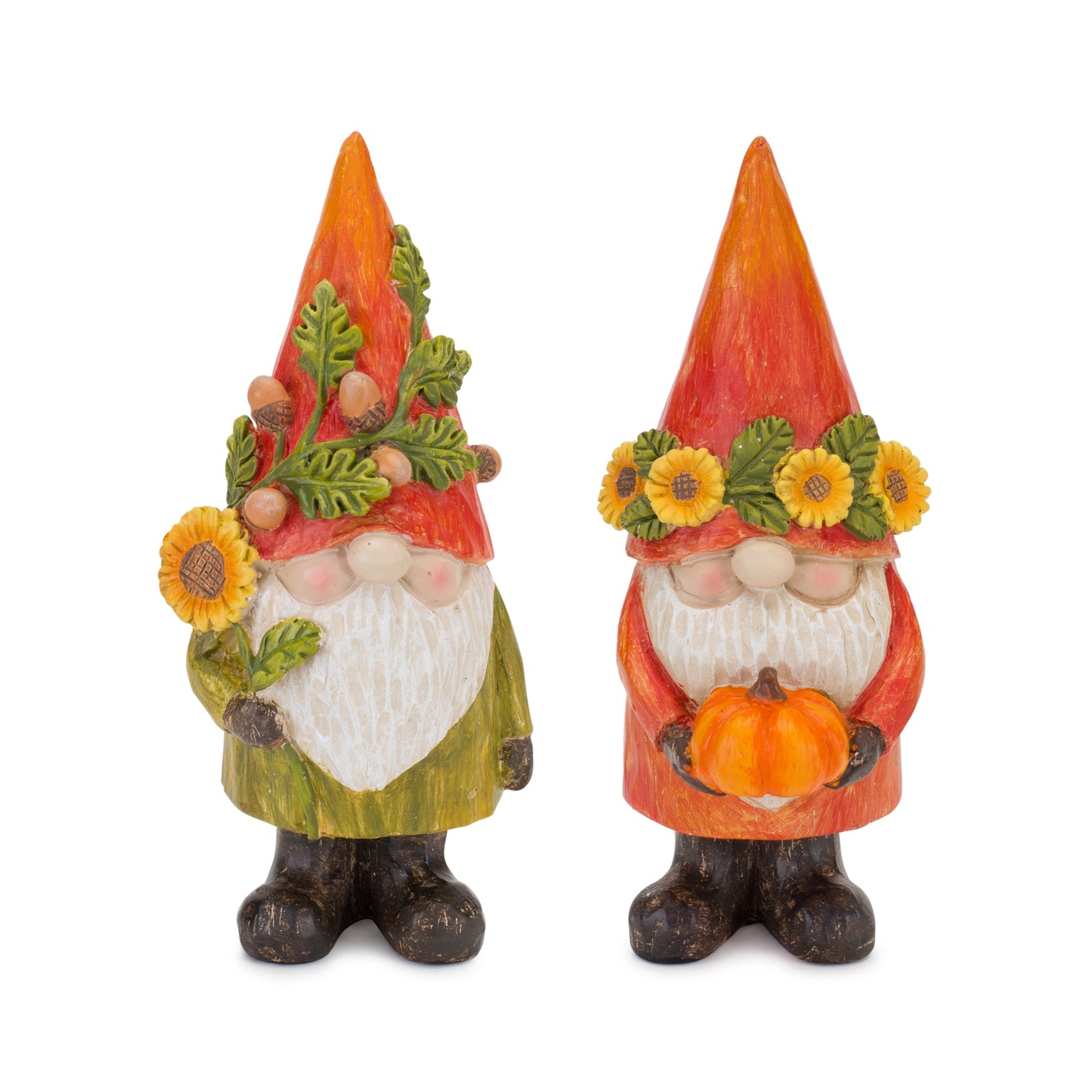 Fall Gnome (Set Of 4) 6"H Resin