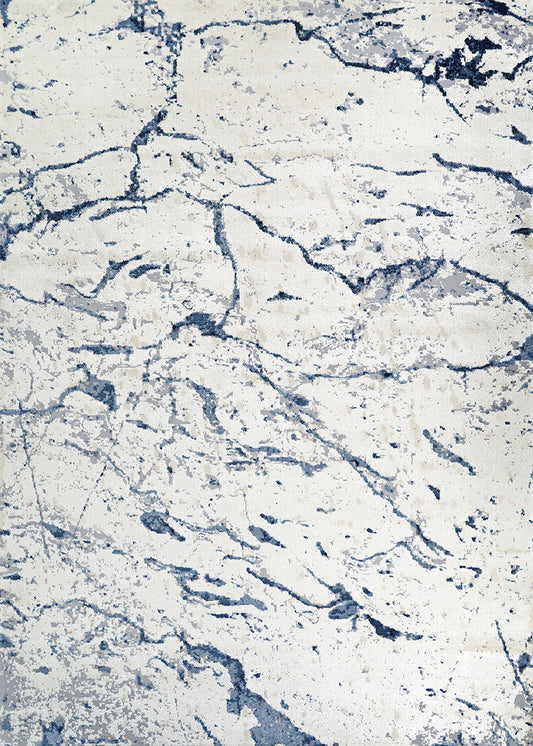 Couristan Marblehead Carrara Blue-Eggshell Rug 3'11" x 5'11"