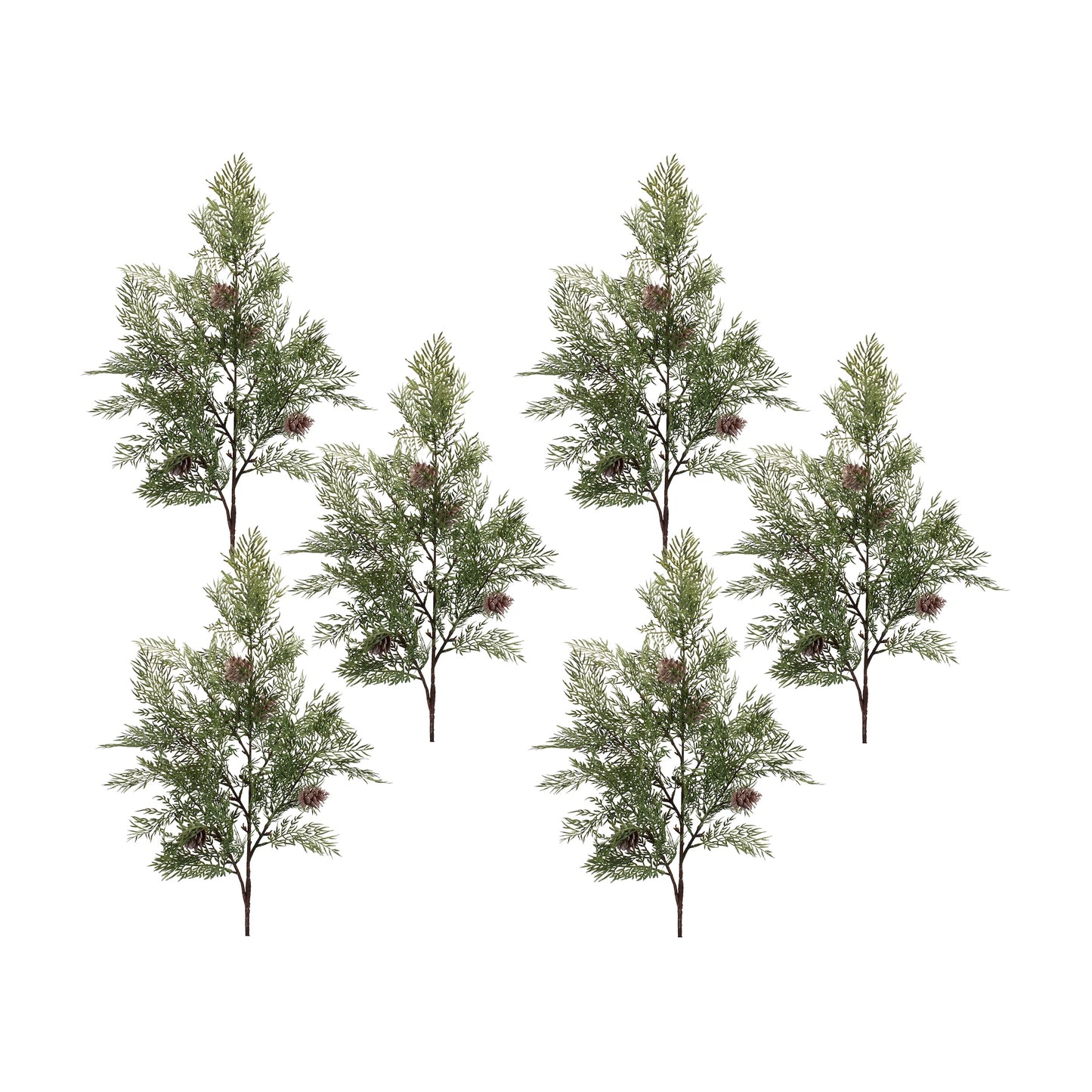 Cedar W/Cone Spray (Set Of 6) 42"H Plastic
