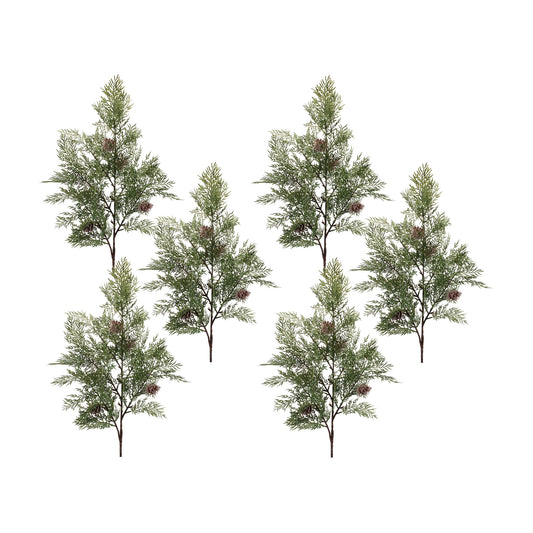 Cedar W/Cone Spray (Set Of 6) 42"H Plastic