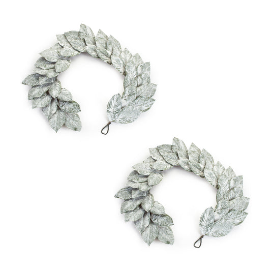 Magnolia Leaf Garland (Set Of 2) 5'L Polyester