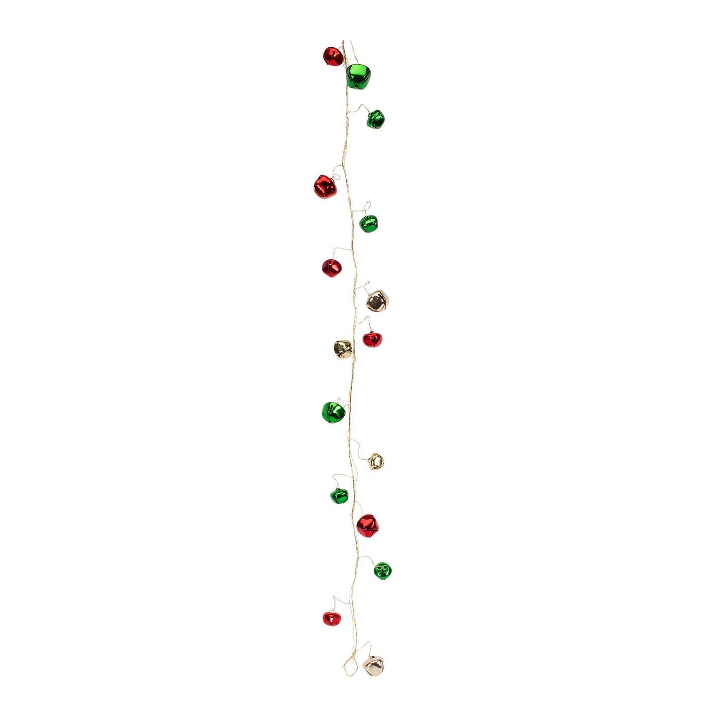 Led Sleigh Bell Garland (Set Of 12) 5'L Plastic/Metal