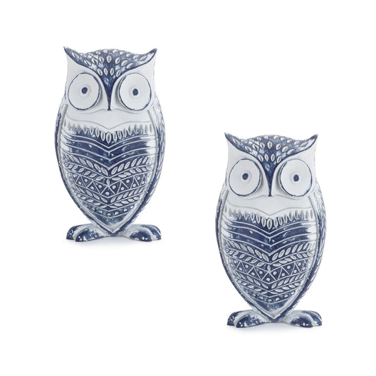 Owl (Set Of 2) 7"H Resin