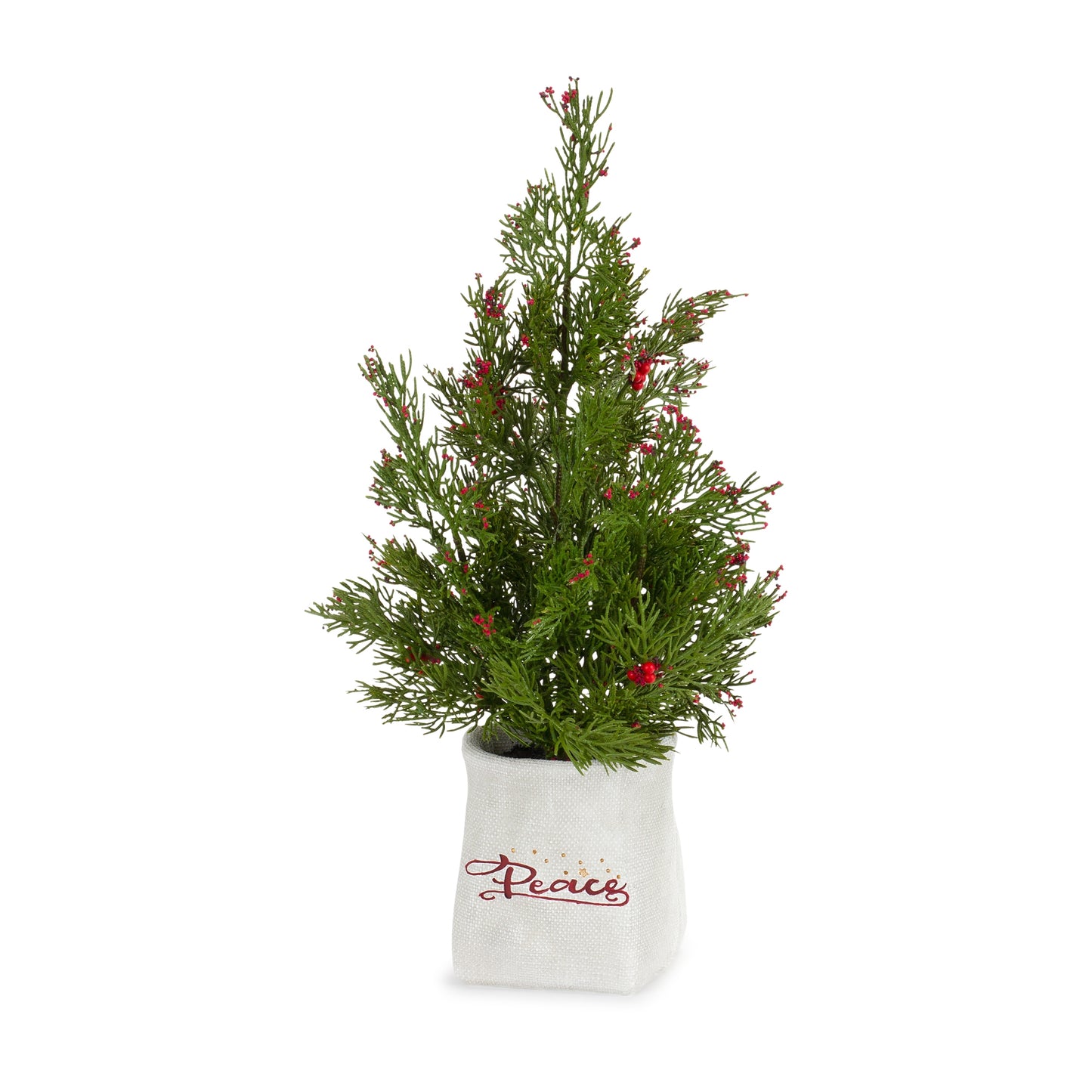 Potted Tree (Set Of 2) 14.25"H, 16.5"H Plastic