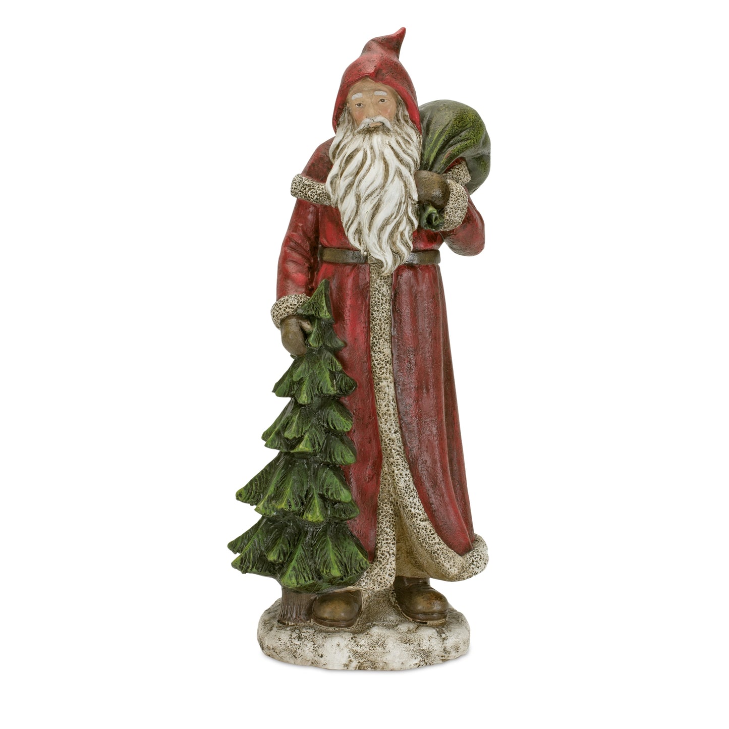 Santa (Set Of 2) 12.5"H Resin, Red