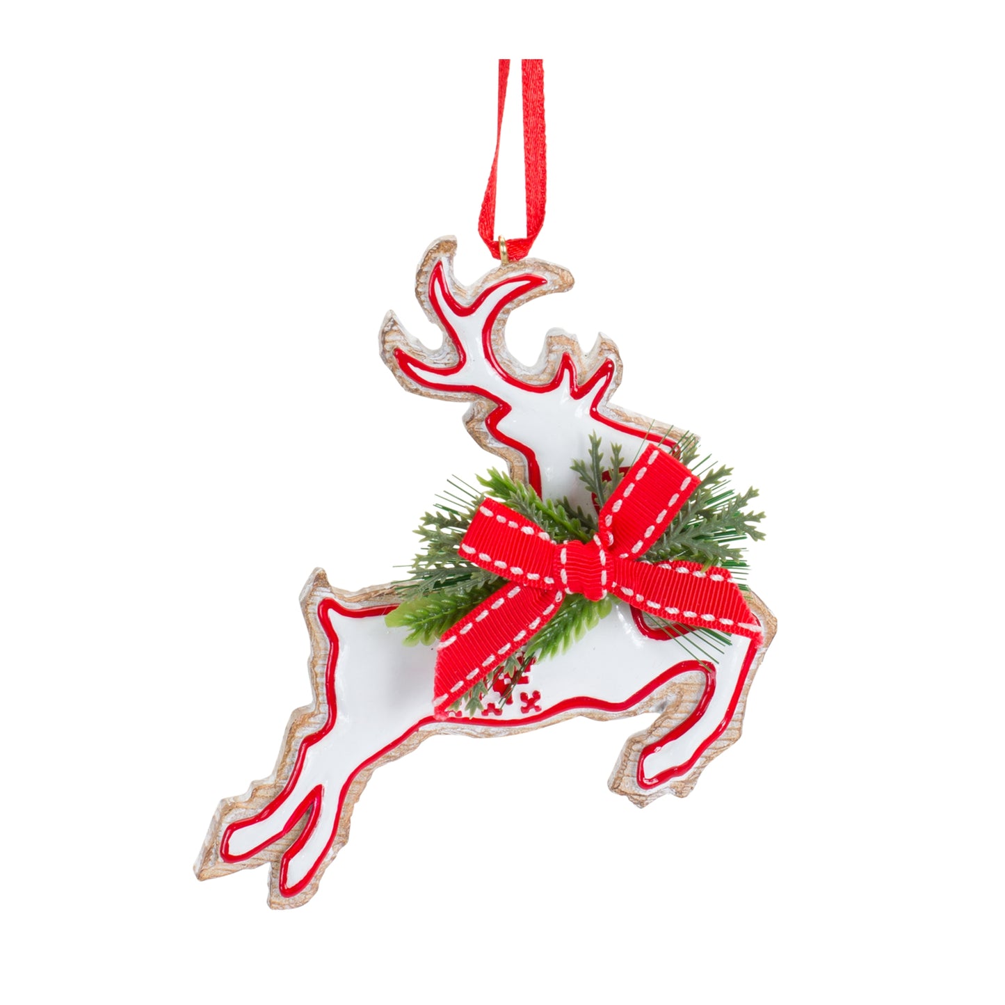 Snowman/Tree/Deer Ornament (Set Of 6) 4.25"H, 4.25"H 5.25"H Resin