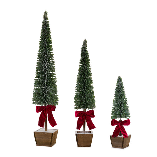 Potted Tree (Set Of 3) 20.75"H, 31"H, 39"H Pvc