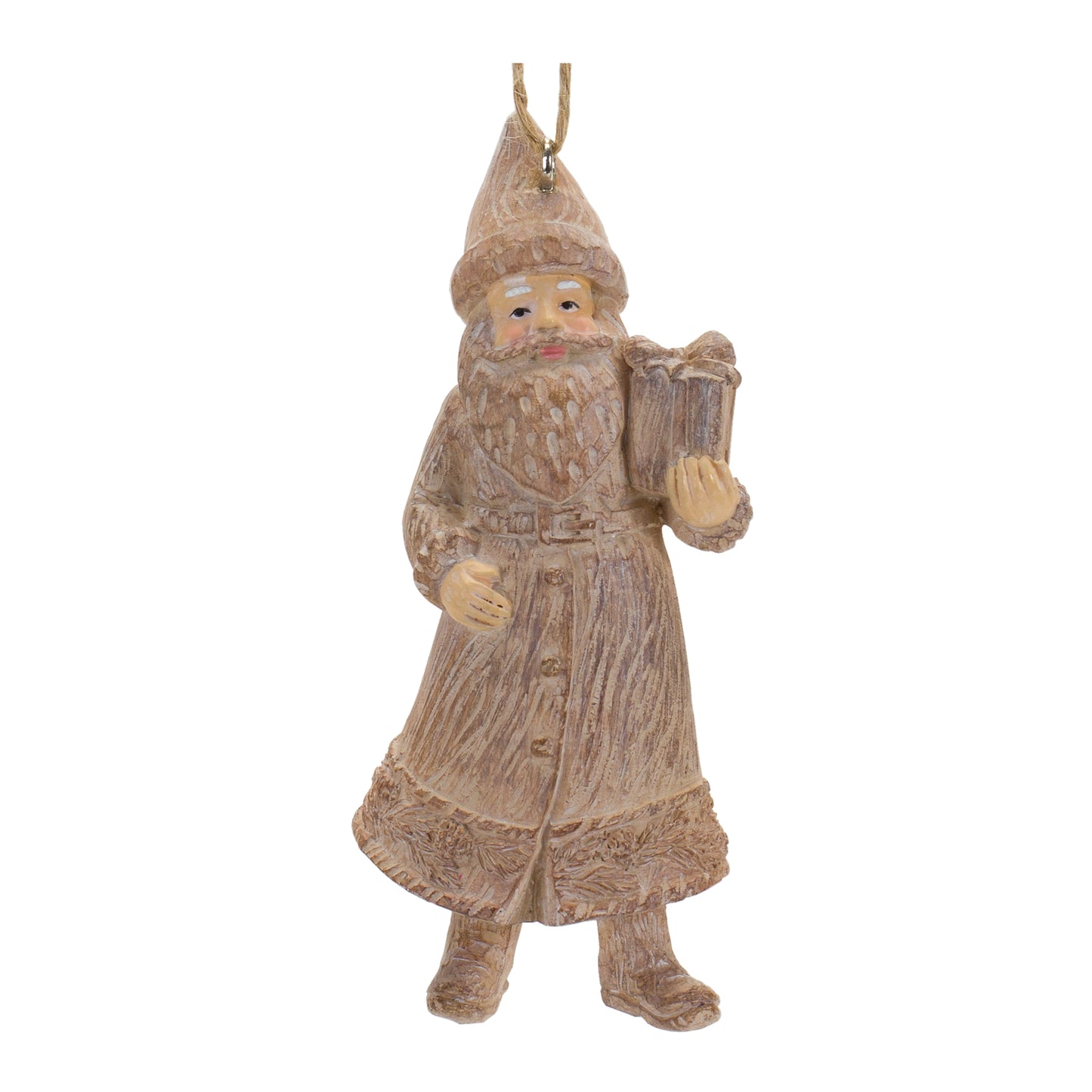 Santa Ornament (Set Of 6) 4"H Resin