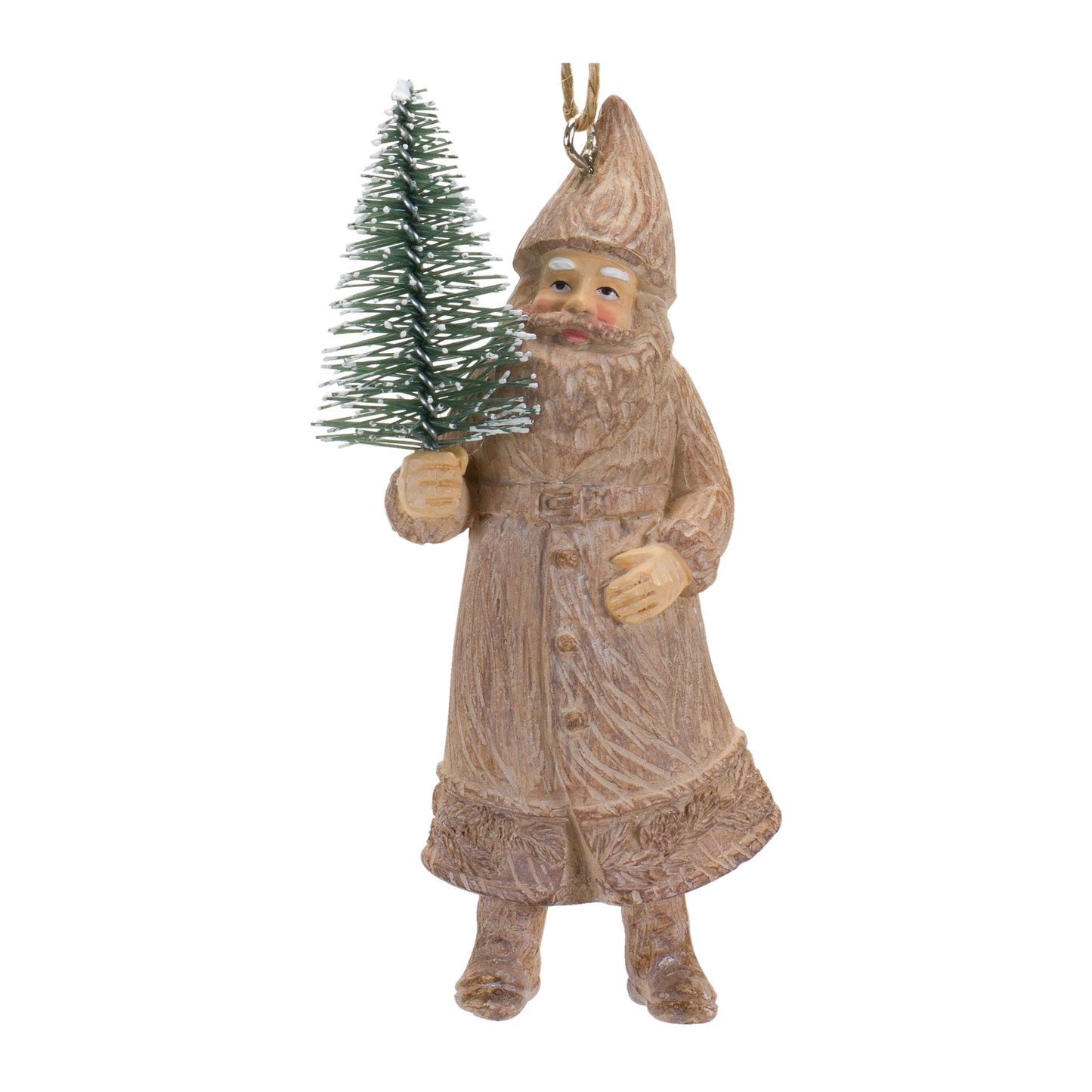Santa Ornament (Set Of 6) 4"H Resin