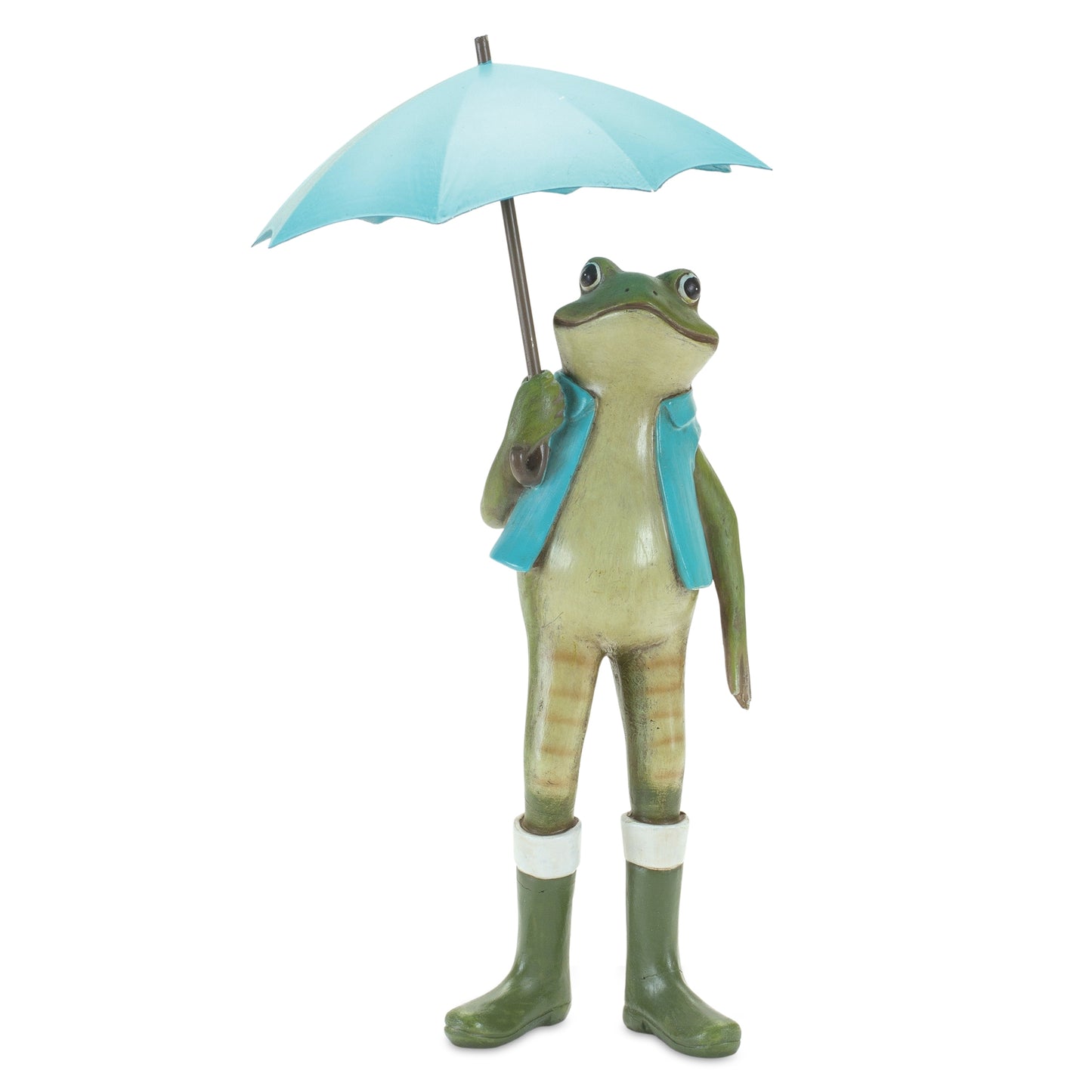Frog W/Umbrella (Set Of 2) 11"H Resin