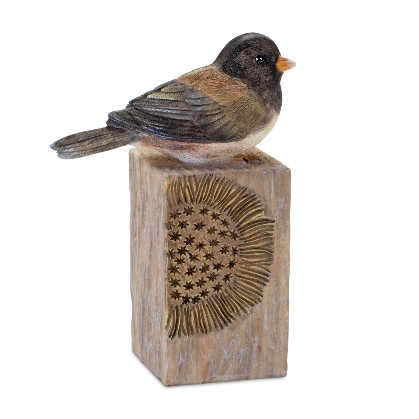 Bird On Block (Set Of 2) 5.5"H, 6.25"H Resin