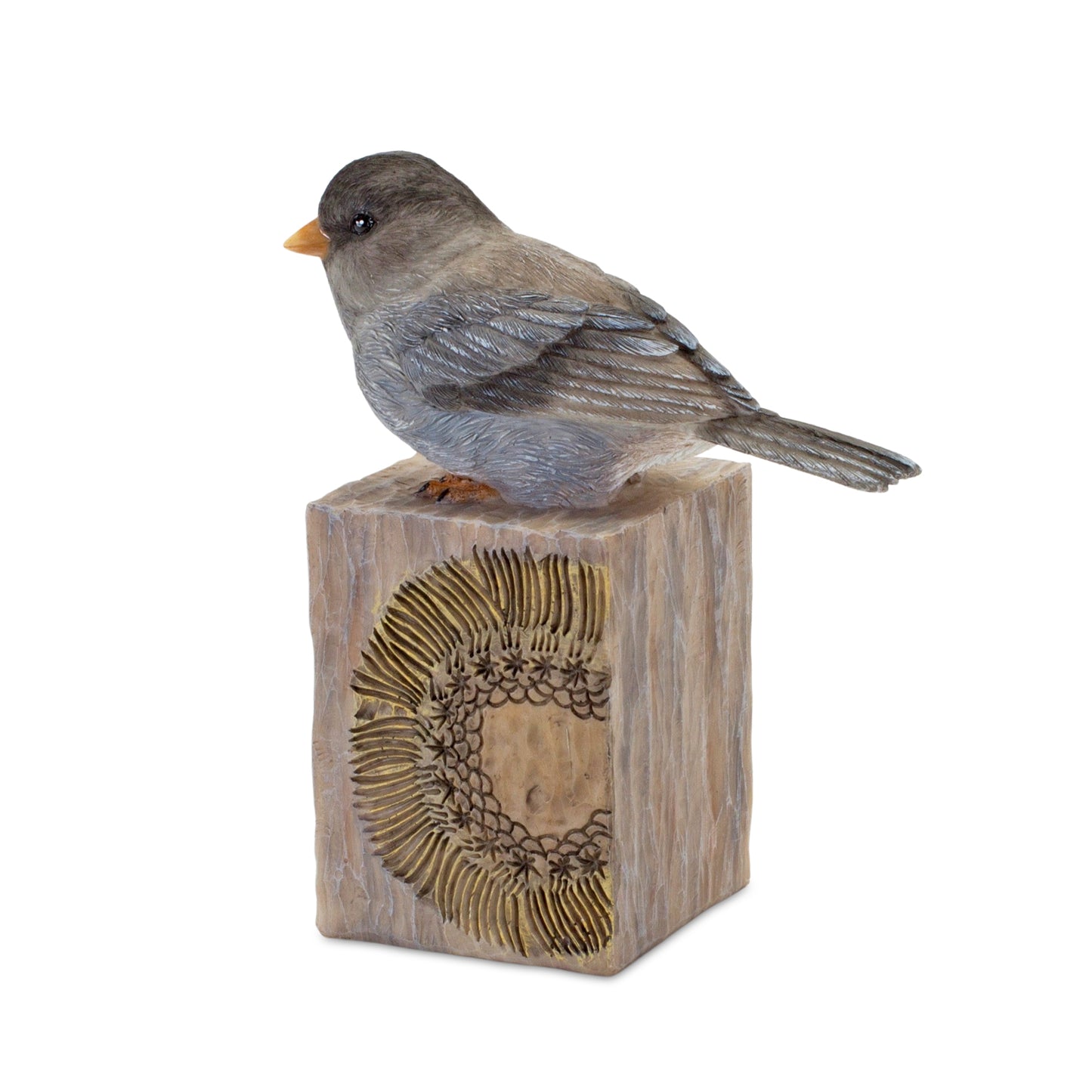 Bird On Block (Set Of 2) 5.5"H, 6.25"H Resin