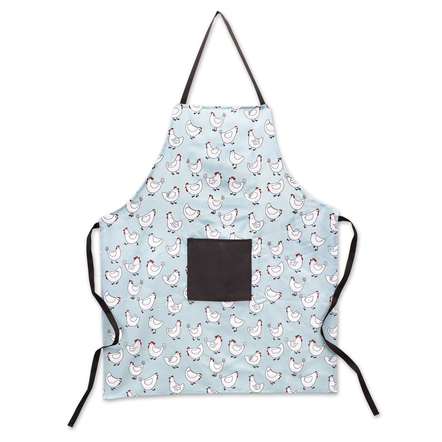 Apron 30"W x 50"H Polyester, Blue, Black