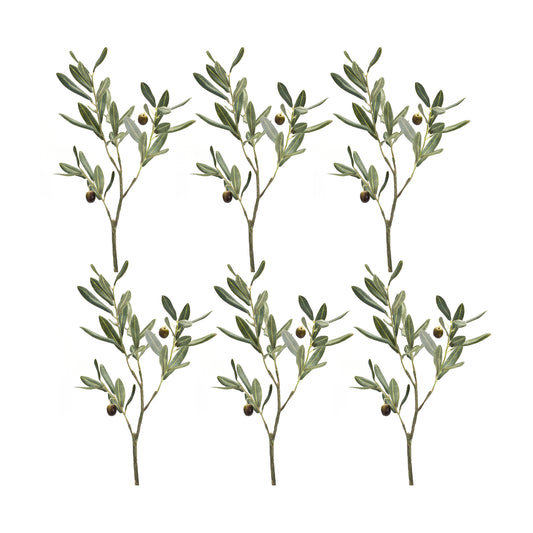 Olive Spray (Set Of 6) 21"H Polyester