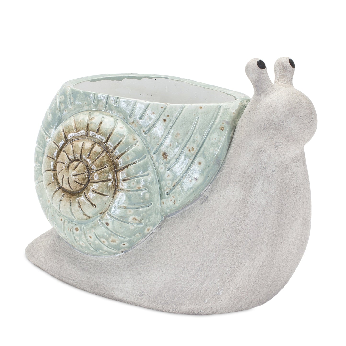 Snail Planter (Set Of 2) 8.25"L x 6.5"H, 7.25"L x 7"H Terra Cotta