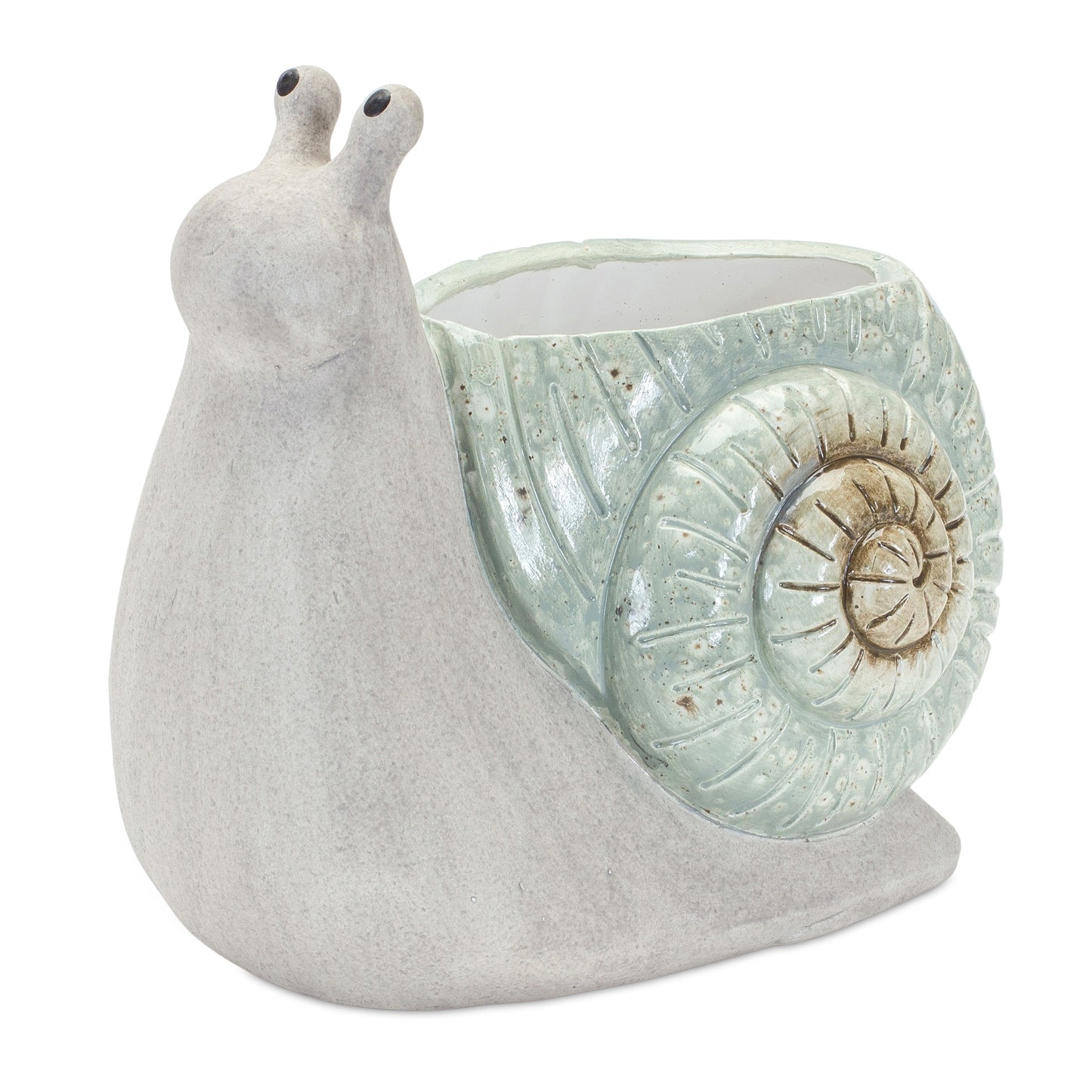 Snail Planter (Set Of 2) 8.25"L x 6.5"H, 7.25"L x 7"H Terra Cotta