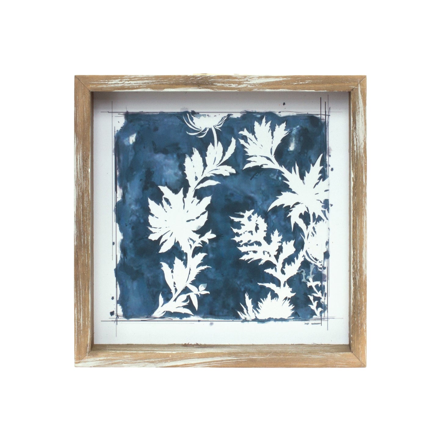 Framed Floral Print (Set Of 6) 8"Sq Mdf