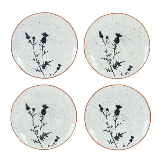 Plate (Set Of 4) 8"D Ceramic