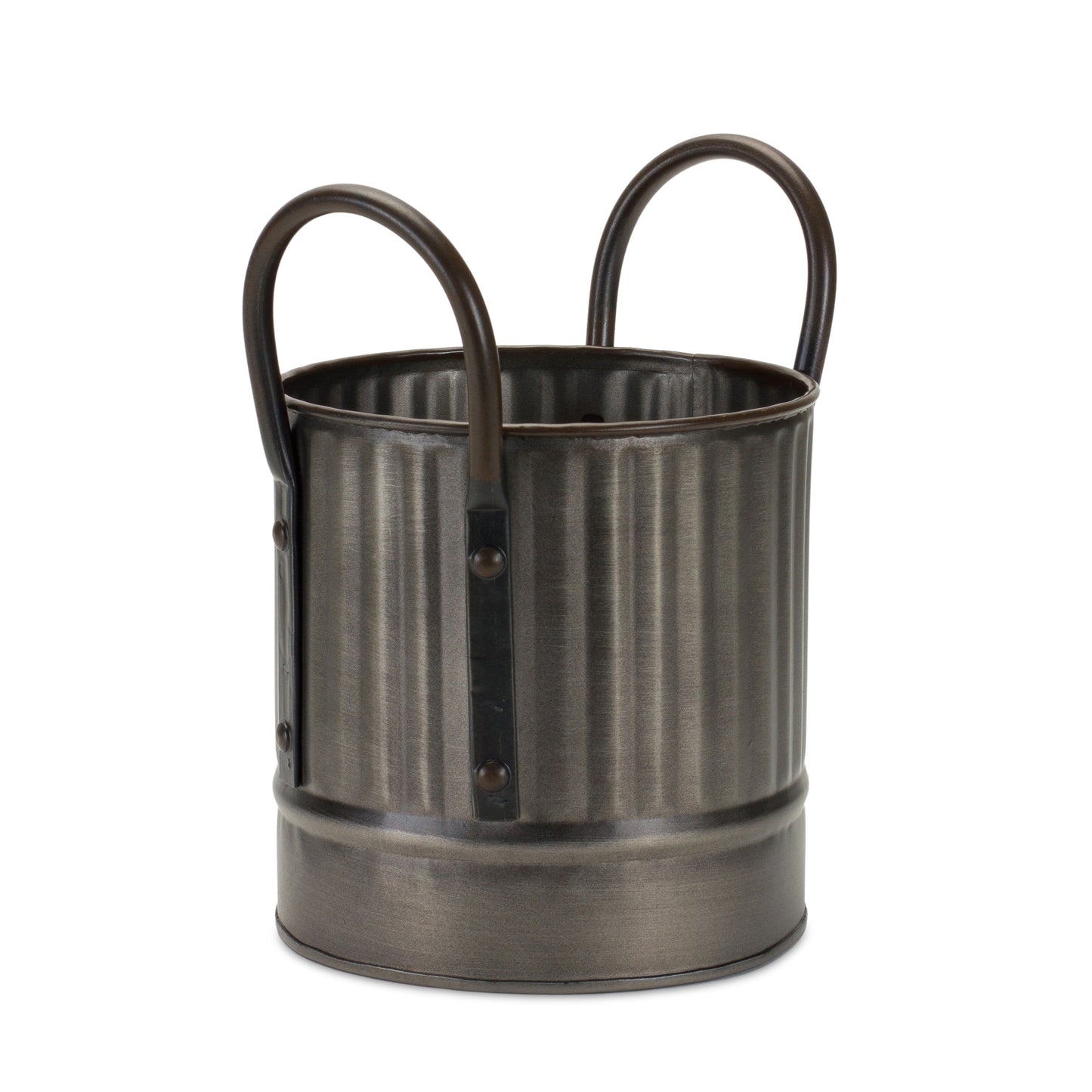 Pot W/Handle (Set Of 3) 4.5"D x 5.25"H, 5.5"D x 5.75"H, 7.25"D x 6.25"H Metal