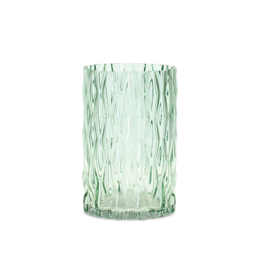 Vase 5"D x 8"H Glass, Green