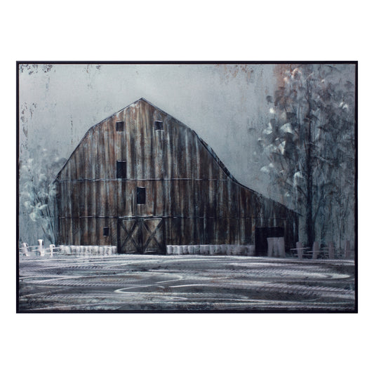 Framed Barn (Front) Print 31.5"L x 23.75"H Metal