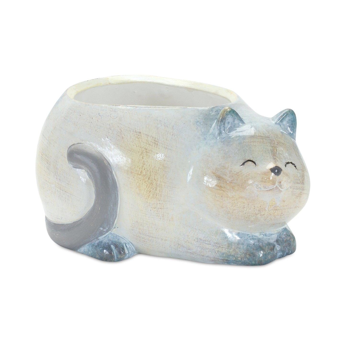 Cat Planter (Set Of 4) 6"L x 2.5"H, 6"L x 3"H Terra Cotta