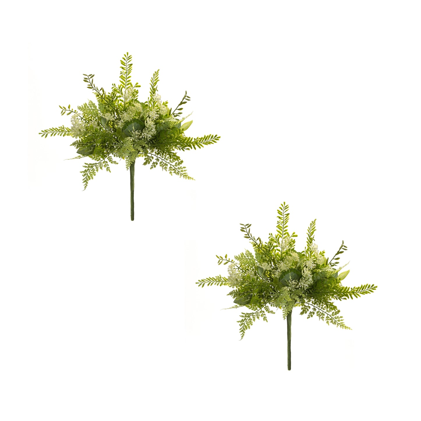 Queen Anne And Foliage Bush (Set Of 2) 20.75"H Polyester