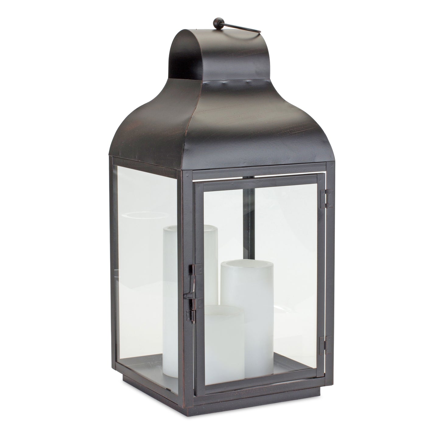 Lantern (Set Of 2) 6.5"L x 13.75"H, 9"L x 19.75"H Iron/Glass