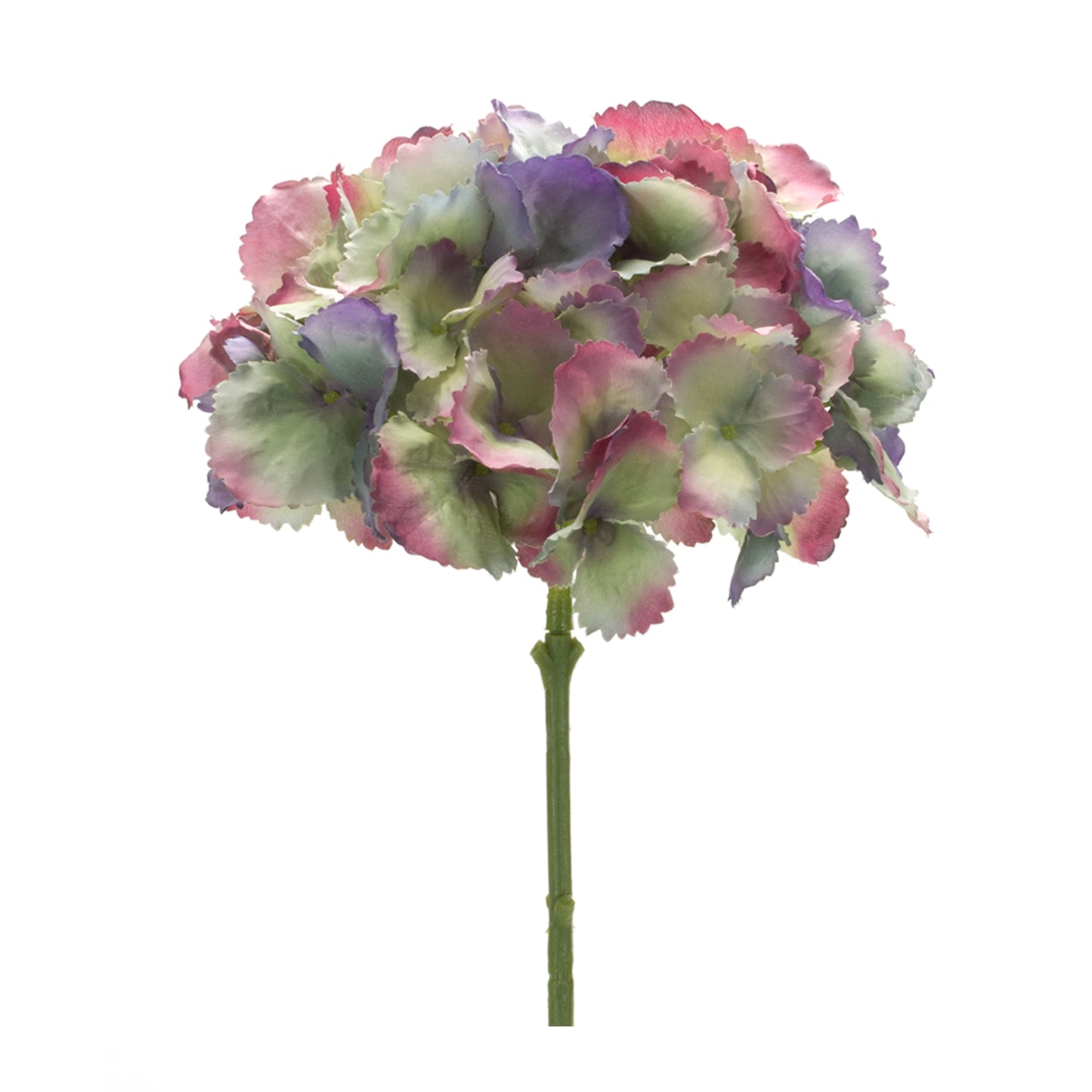 Hydrangea Stem (Set Of 6) 19.5"H Polyester, Green, Blue