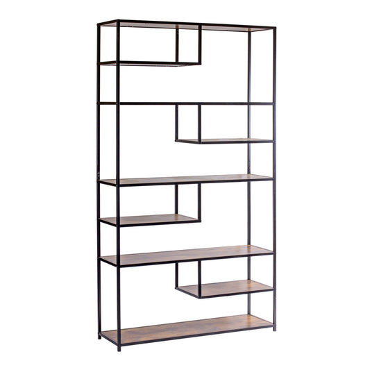 Floor Shelf 39.5"L x 11.75"W x 71"H Iron/Wood