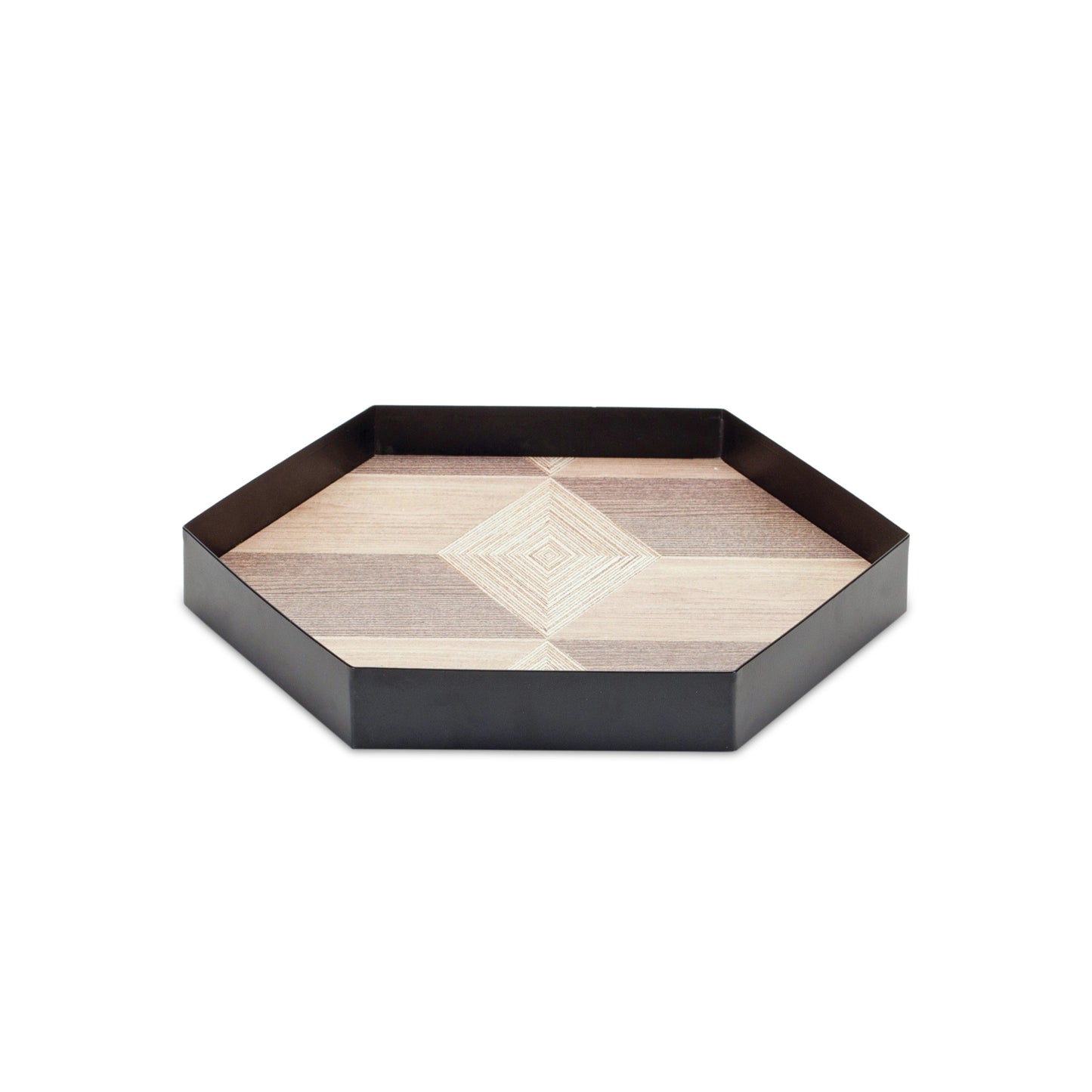 Tray (Set Of 3) 8.75"L x 1.5"H, 10.25"L x 1.5"H, 12"L x 1.75"H Iron/Mdf