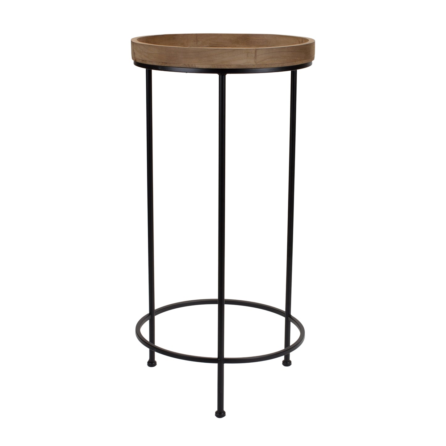 Accent Table (Set Of 3) 10.5"D, 12.25"D, 14.25"D Iron/Wood