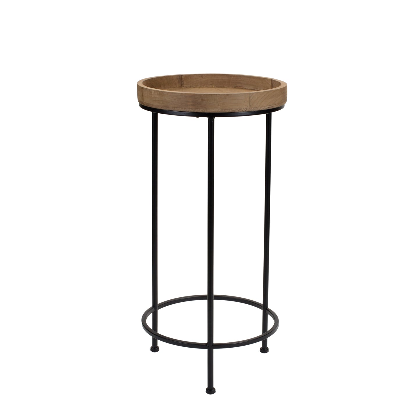 Accent Table (Set Of 3) 10.5"D, 12.25"D, 14.25"D Iron/Wood