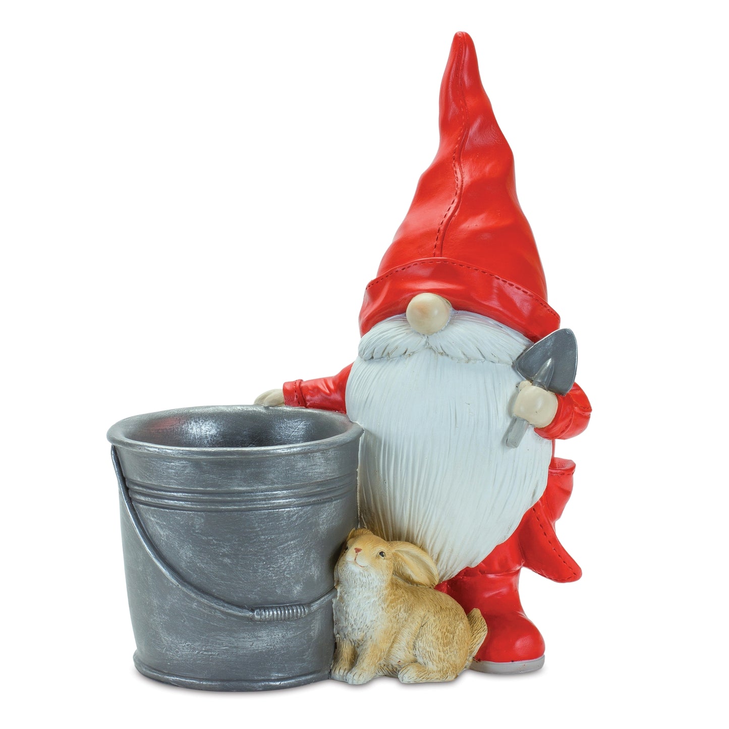 Gnome W/Pail And Bunny (Set Of 2) 8.25"L x 11.25"H Resin