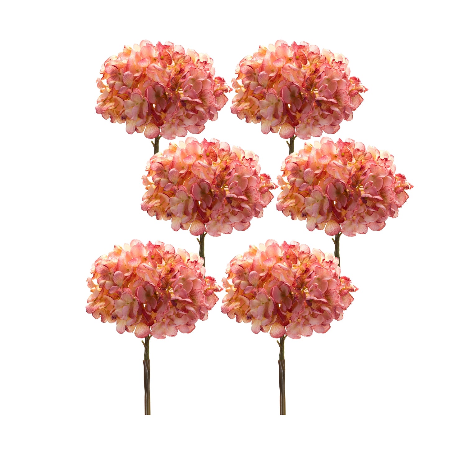 Hydrangea Stem (Set Of 6) 23"H Polyester, Pink