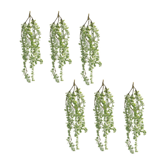 Hanging Mini Leaf Vine (Set Of 6) 33"L Plastic
